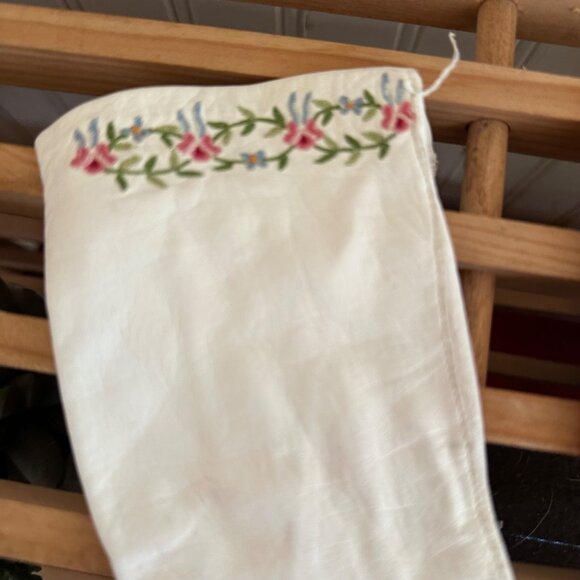 Vintage Gant Perrin White Leather Gloves With Floral Embroidery & Lined Interior - Picture 3 of 8